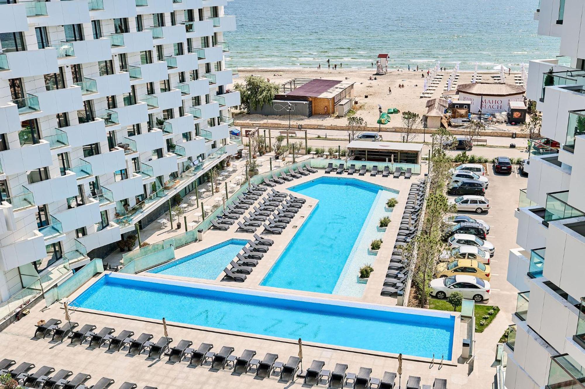 Aqua Vista Infinity Resort & Spa - Studio Lux - Piscina Infinity, Jacuzzi, Sauna, Gym - Privat Năvodari Exterior foto